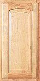 Maple raised panel arched door