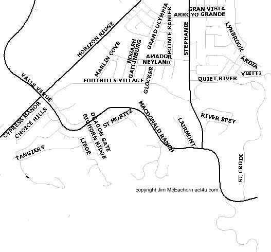 Foothills at MacDonald Ranch map