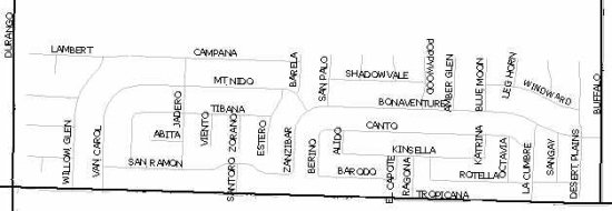 Rancho Las Brisas map
