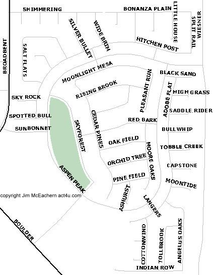 South Valley Ranch map