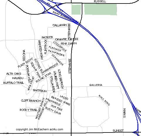 Whitney Ranch map